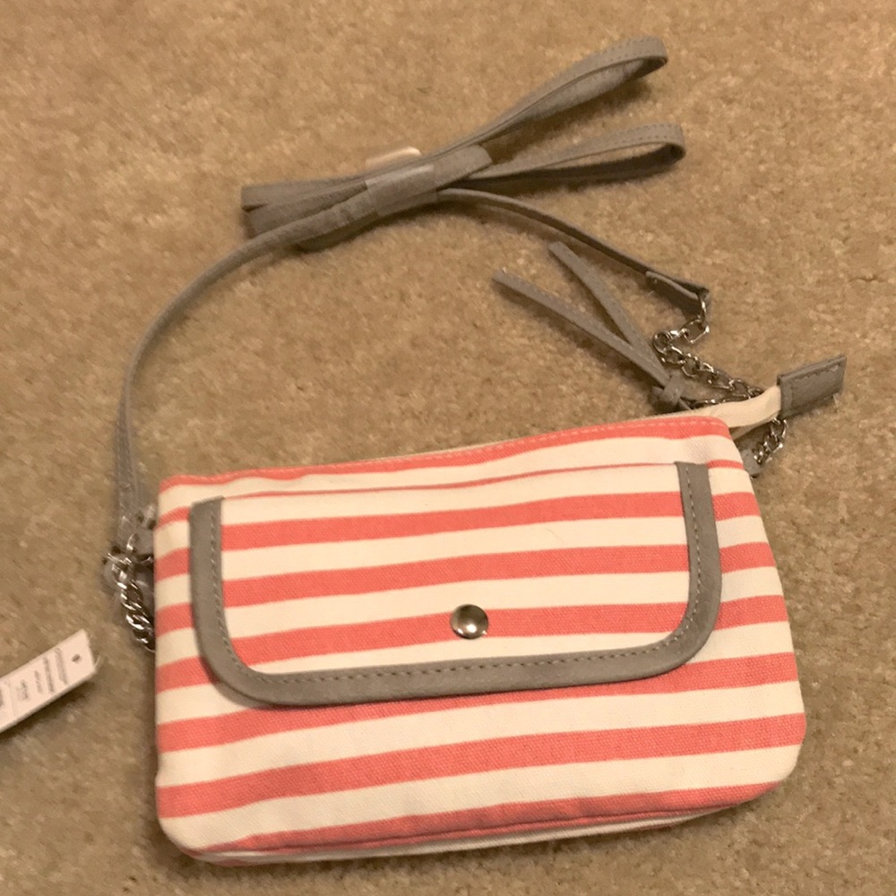 Light Pink & White Crossbody Bag